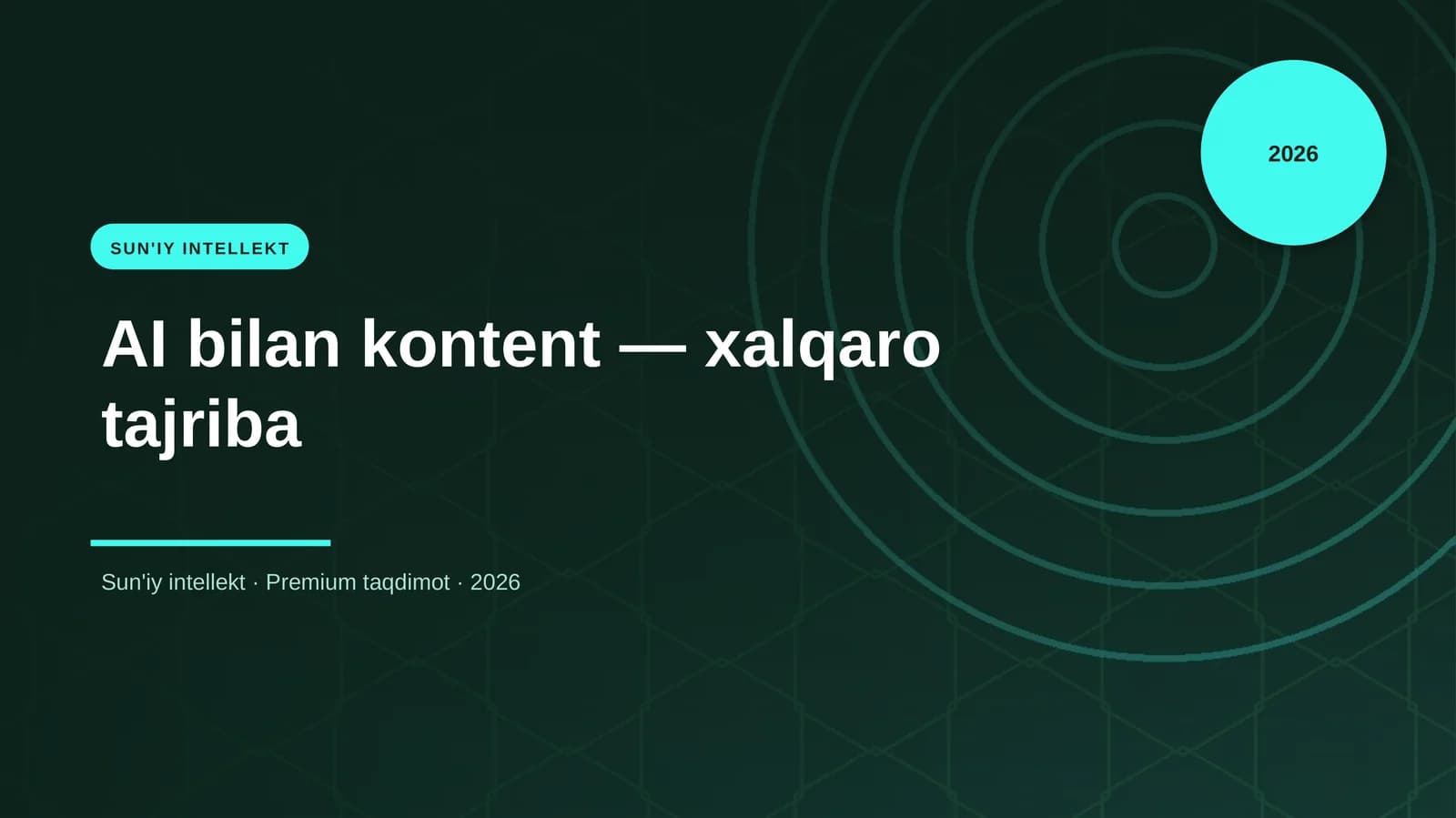 AI bilan kontent — xalqaro tajriba
