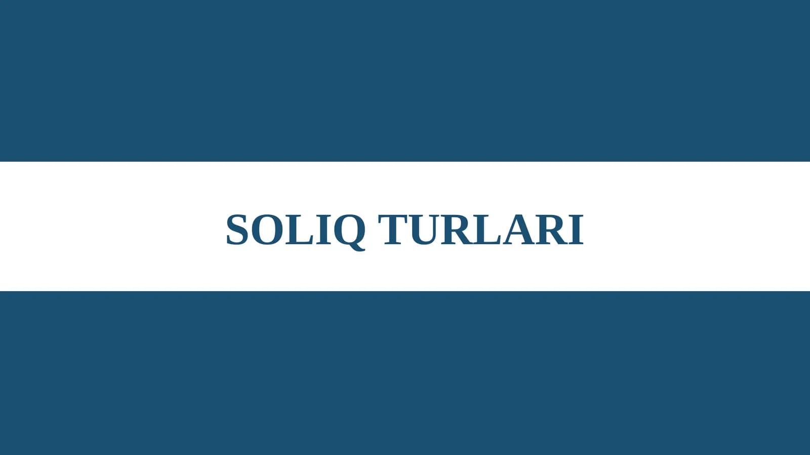 Soliq turlari