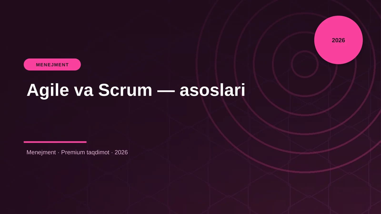 Agile va Scrum — asoslari