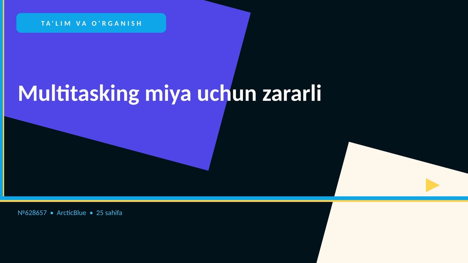 Ta'LIM VA O'RGANISH