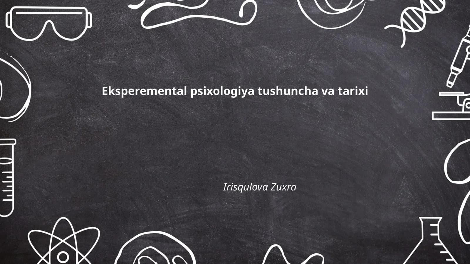 Eksperimental psixologiya tushuncha va tarixi