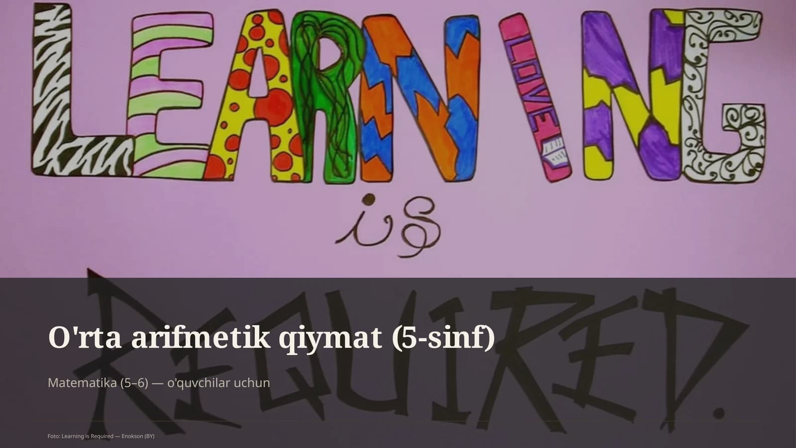 O'rta arifmetik qiymat (5-sinf)