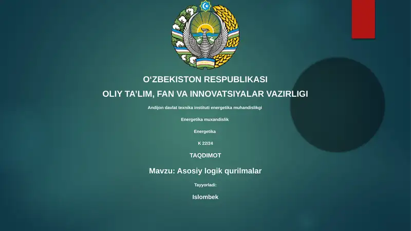 Asosiy logik qurilmalar
