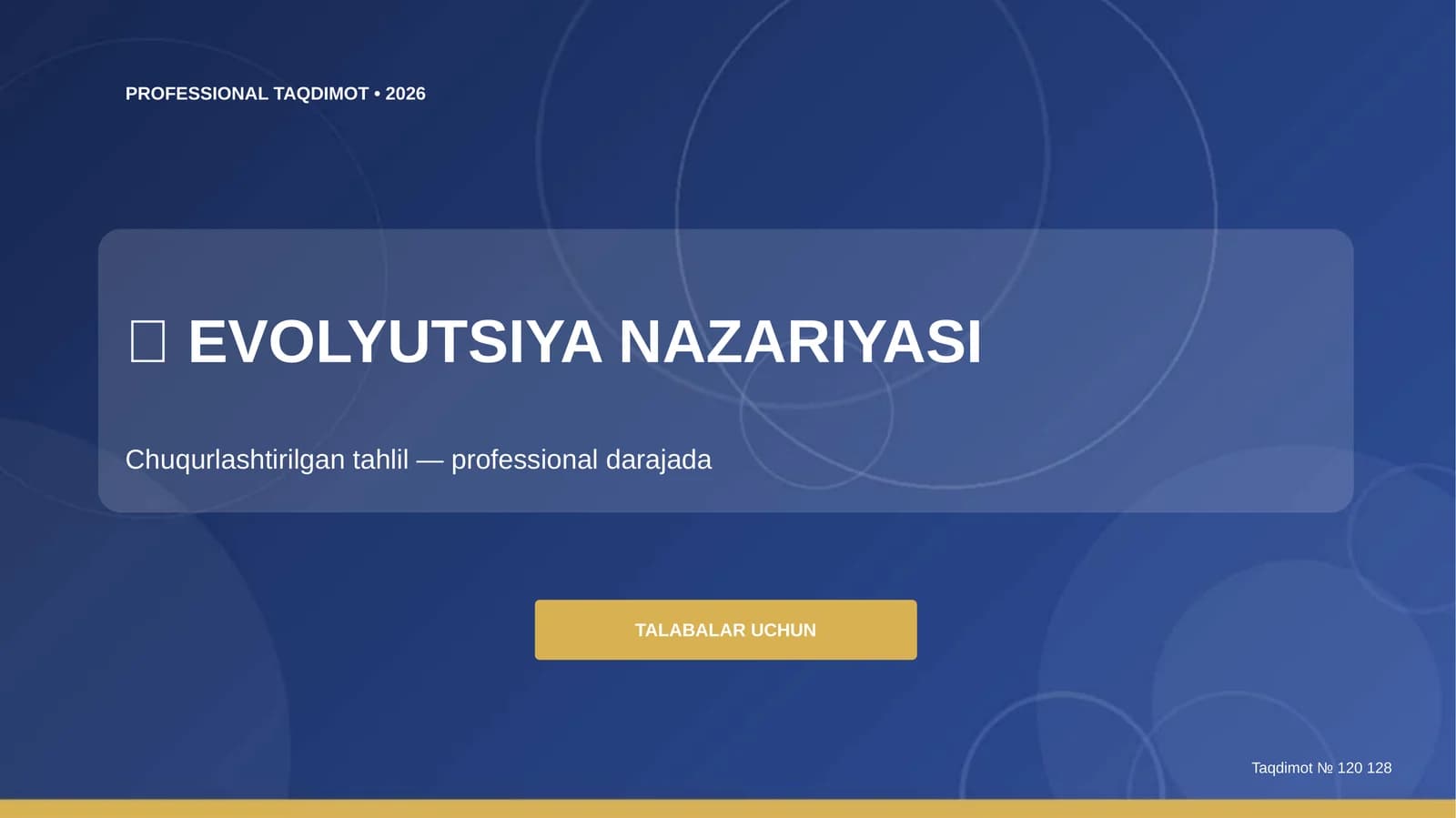 EVOLYUTSIYA NAZARIYASI