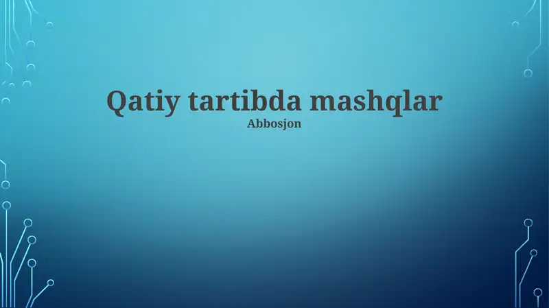 To'siqlarni bartaraf etish