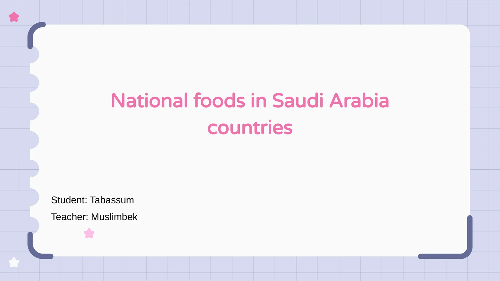 Introduction to Saudi Arabian National Foods