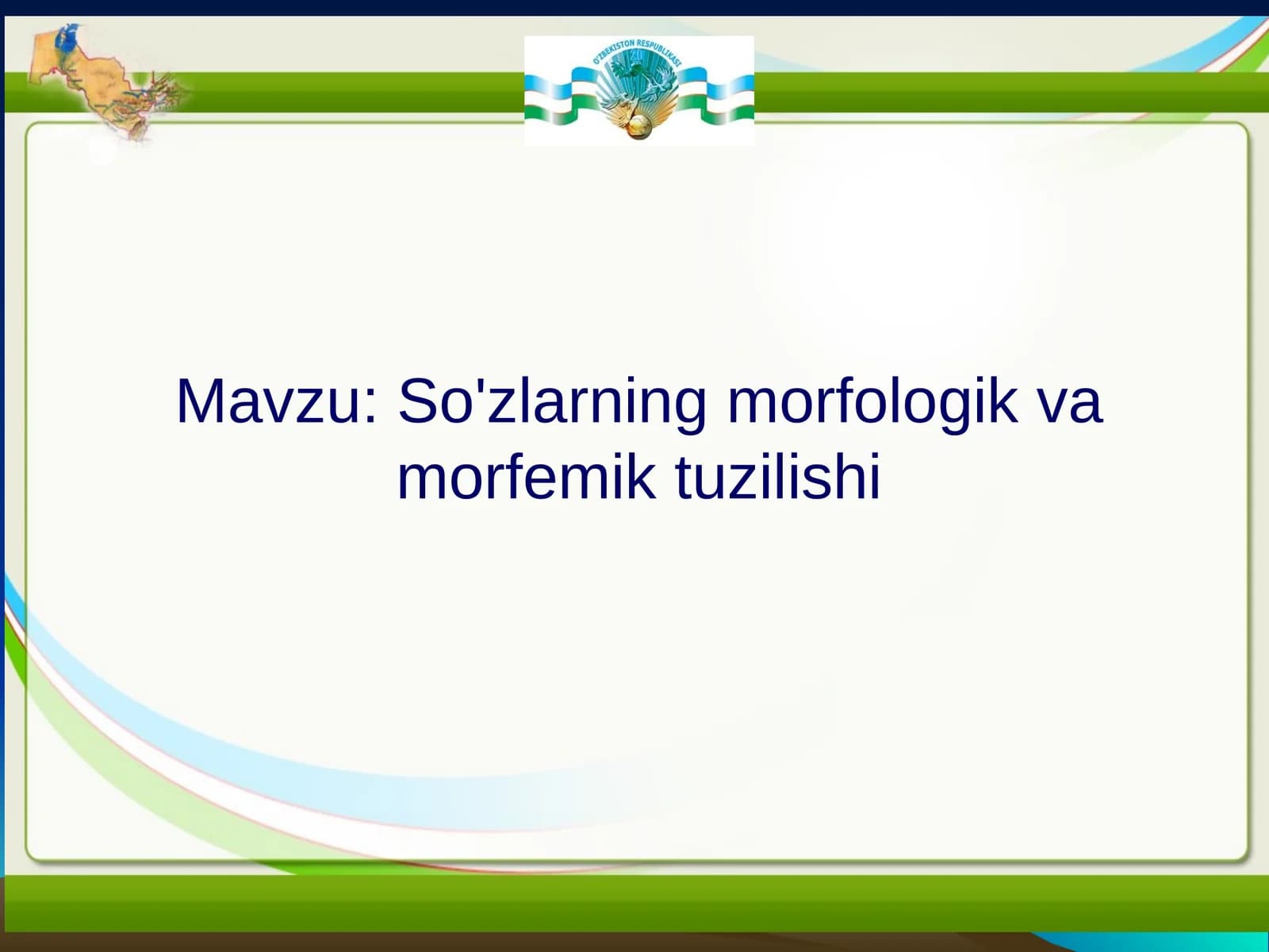 Morfologiyaga kirish