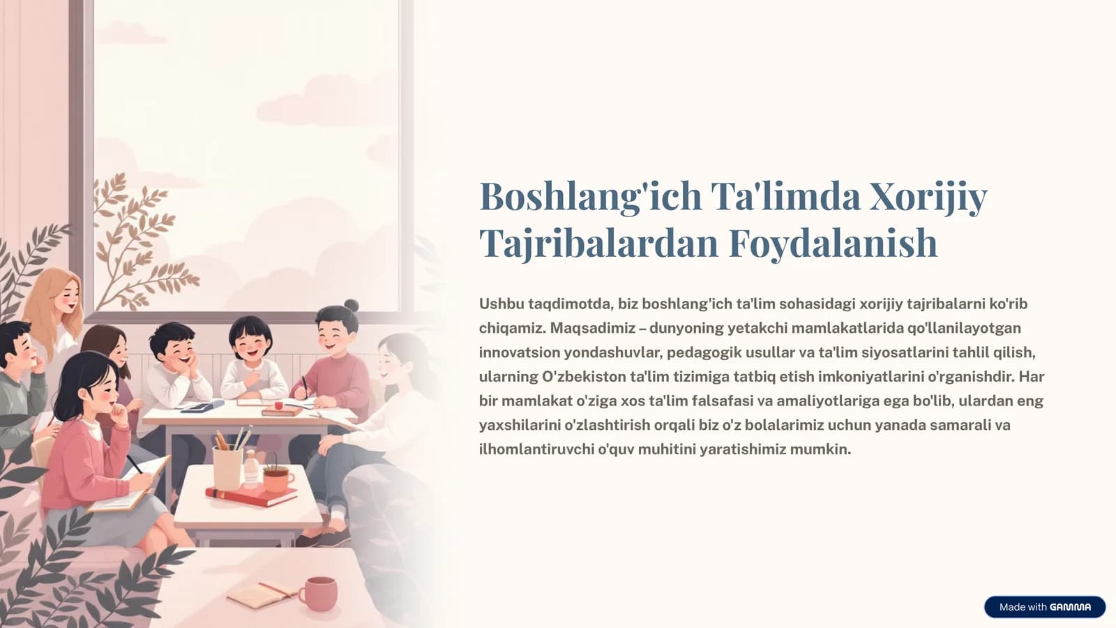 Boshlang'ich Ta'limda Xorijiy Tajribalardan Foydalanish