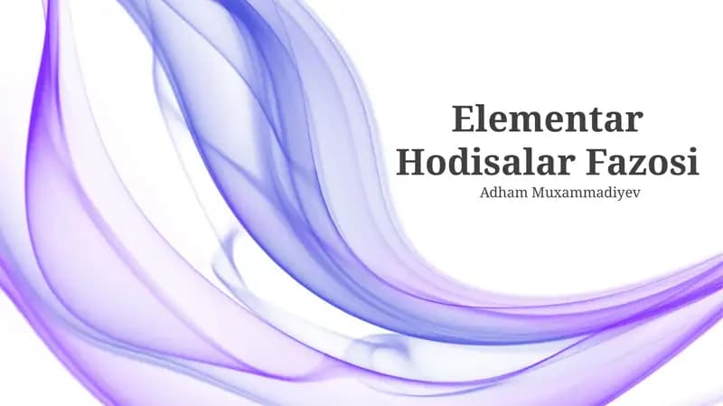 Elementar Hodisalar Fazosi