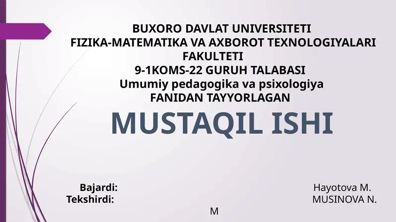 Kuzatish suhbat inson faoliyatini tahlil qilish pedagogik metodlar sifatida