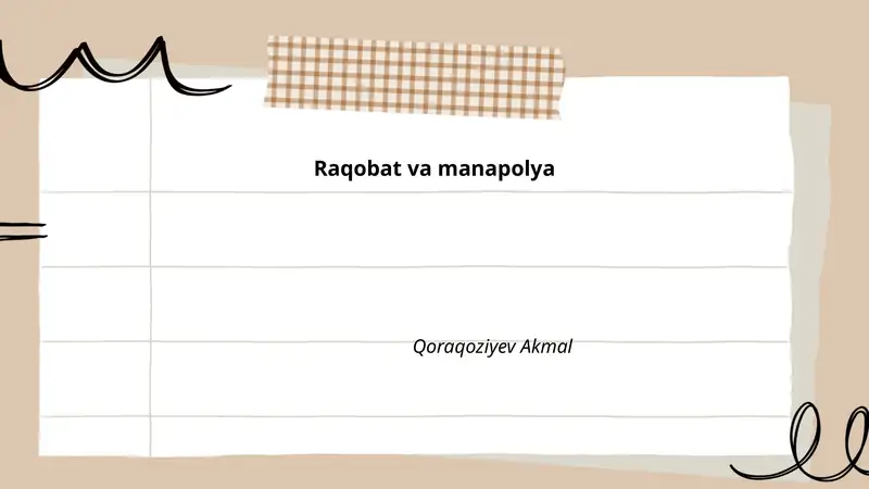 Raqobat va manapolya