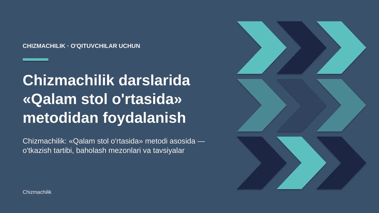 chizmachilik darslarida qalam stol o'rtasida metodidan foydalanish 2146