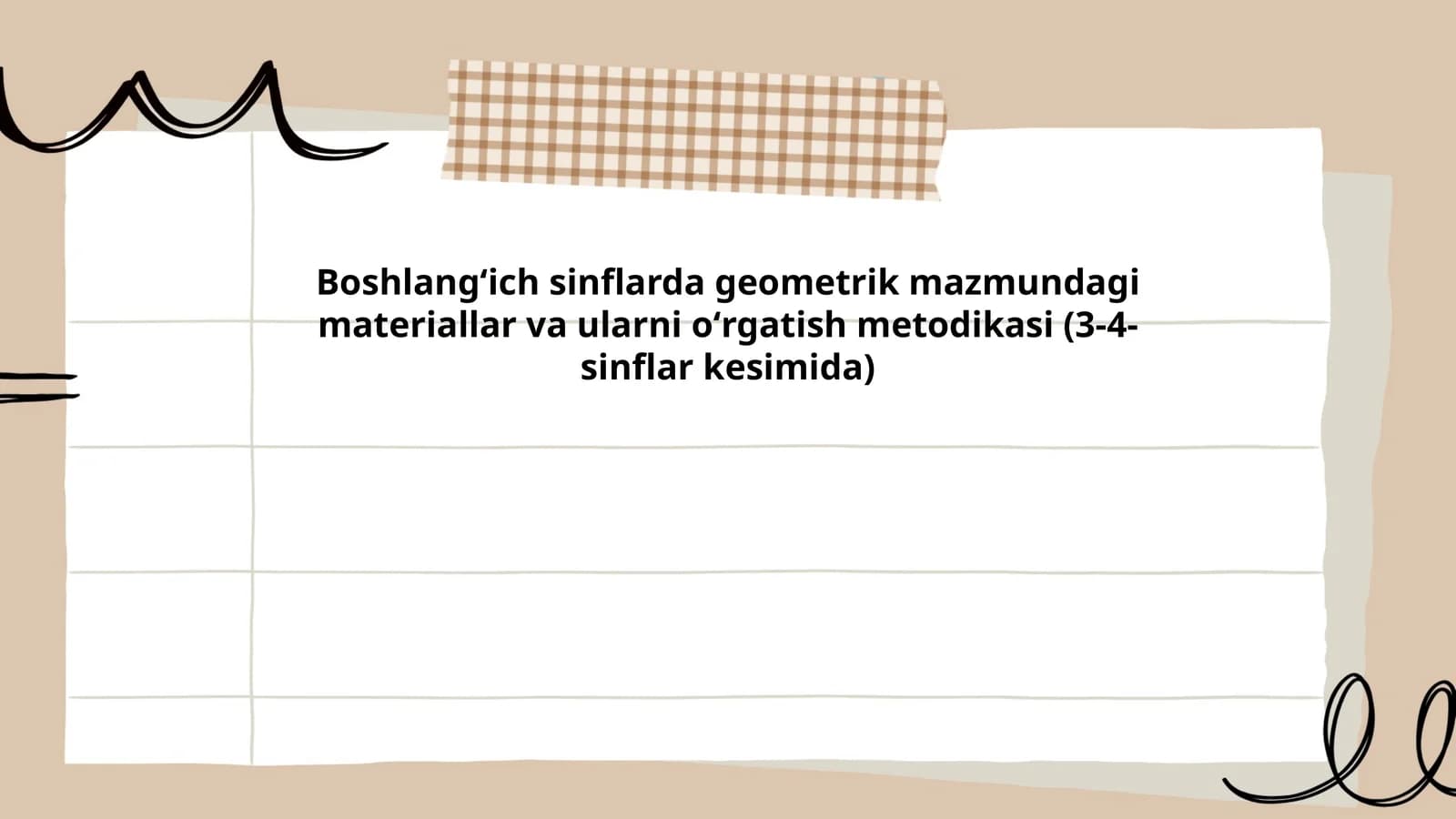 Geometrik shakllar metodikasi