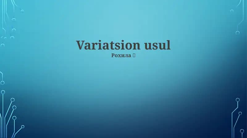 Variatsion usul