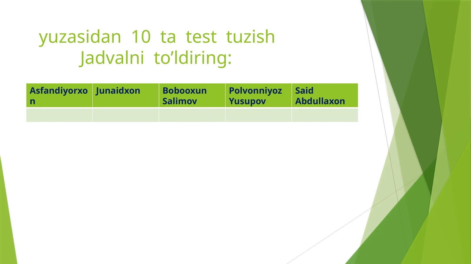 Uyg'otish testi