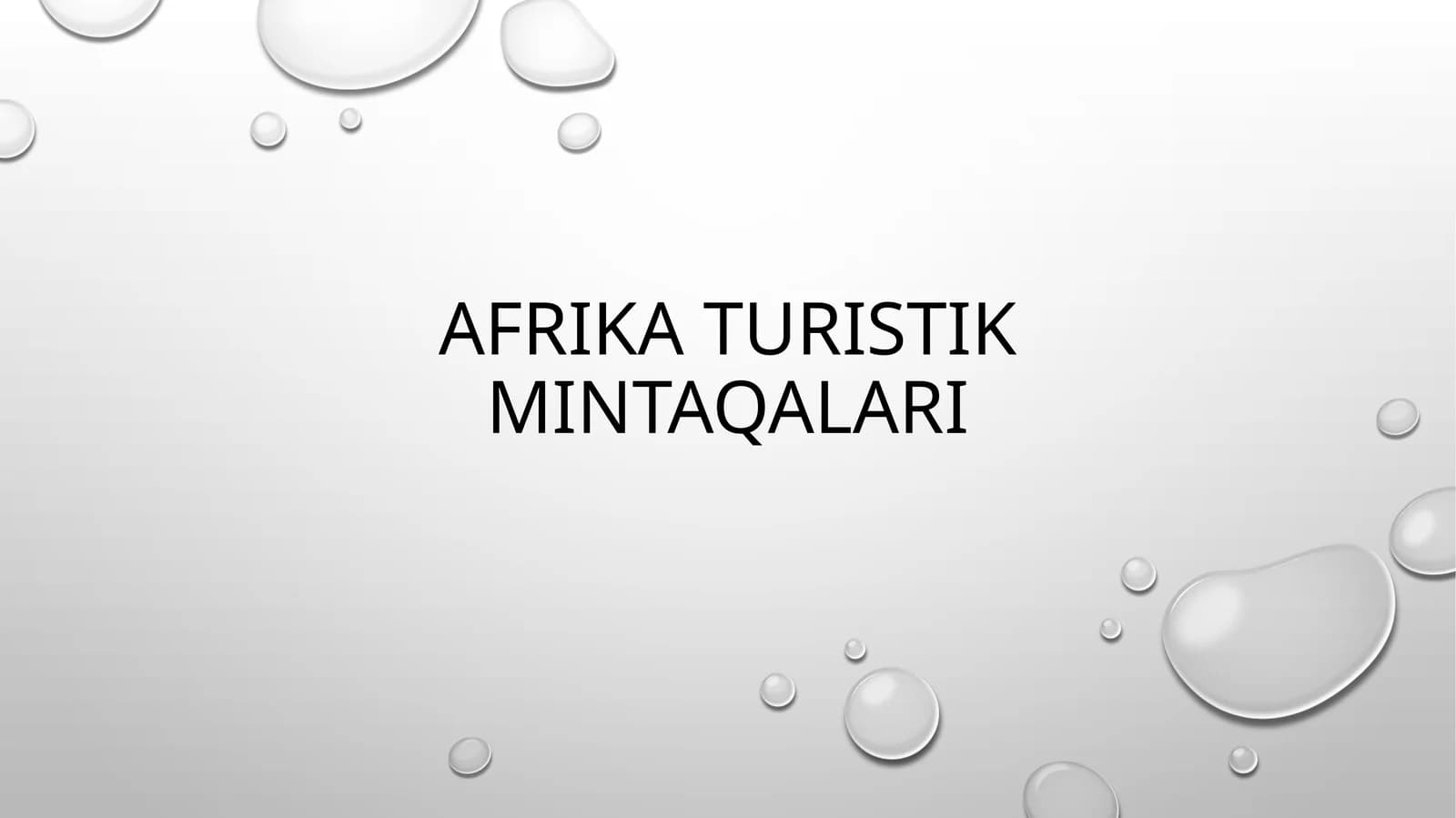 Afrika turistik mintaqalari