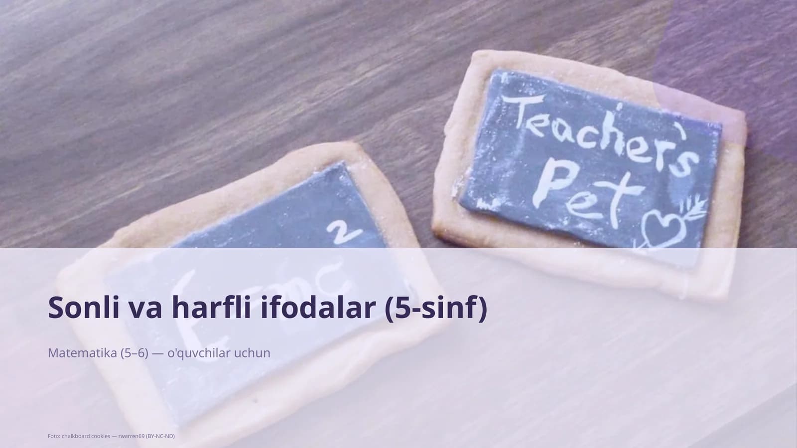 Sonli va harfli ifodalar (5-sinf)