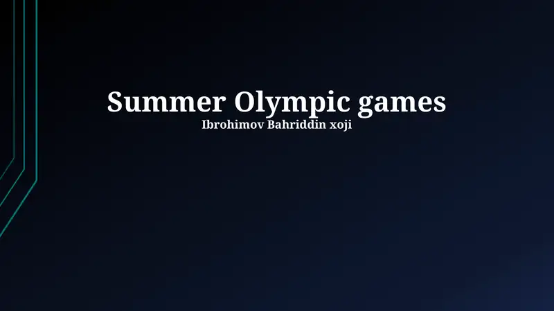 Summer Olympic Games