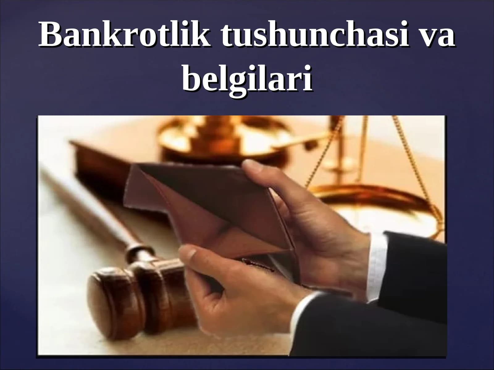 Bankrotlik tushunchasi va belgilari