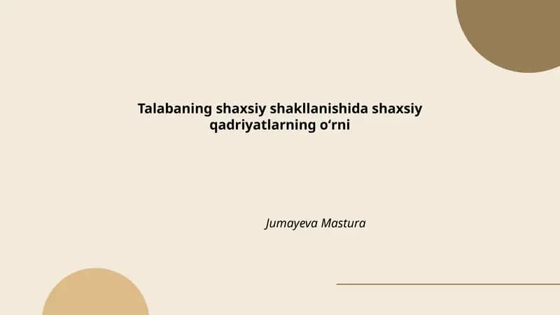 Shaxsiy qadriyatlar