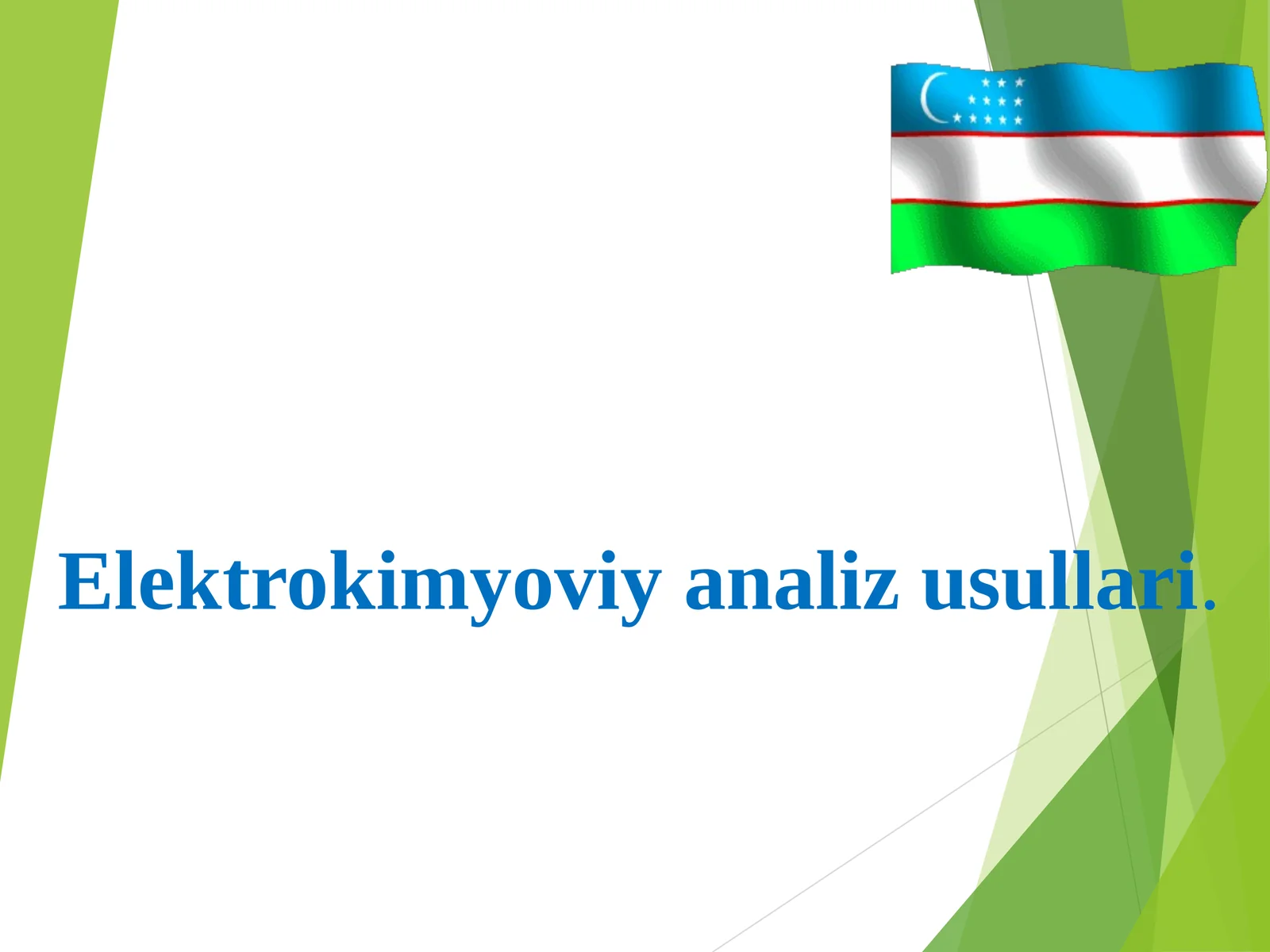 Elektrokimyoviy analiz usullari