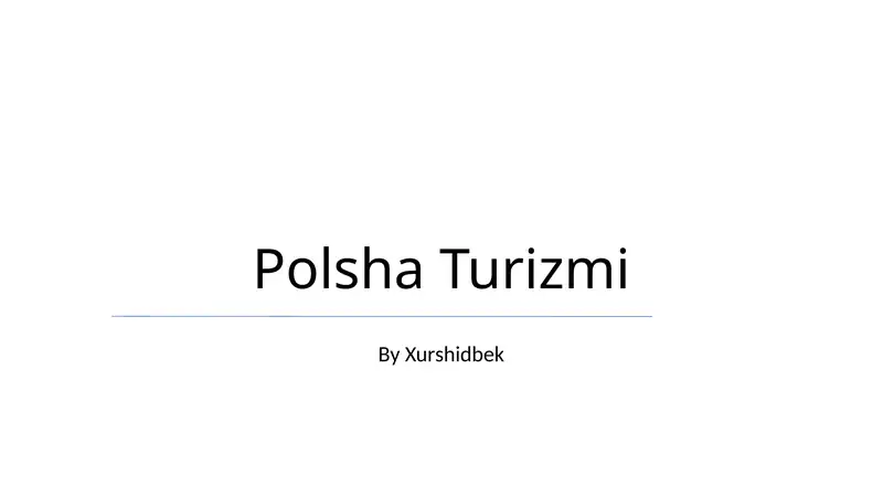 Polsha Turizmi