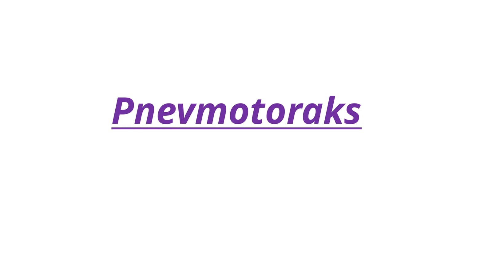 Pnevmotoraks