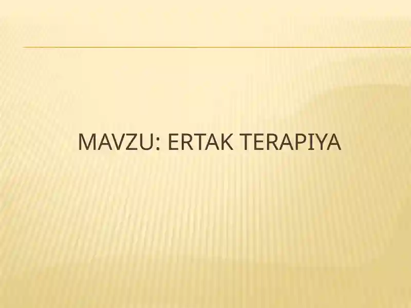 ERTAK TERAPIYA