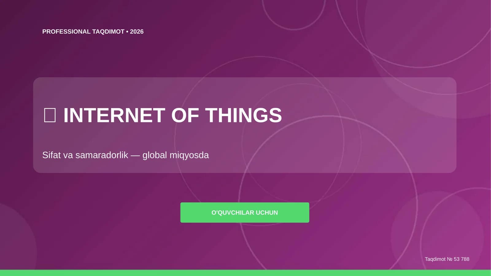 INTERNET OF THINGS