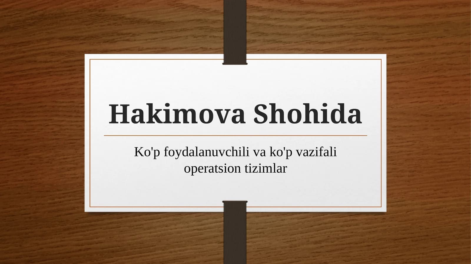 Ko'pFoydalanuvchiliOperatsionTizimlar