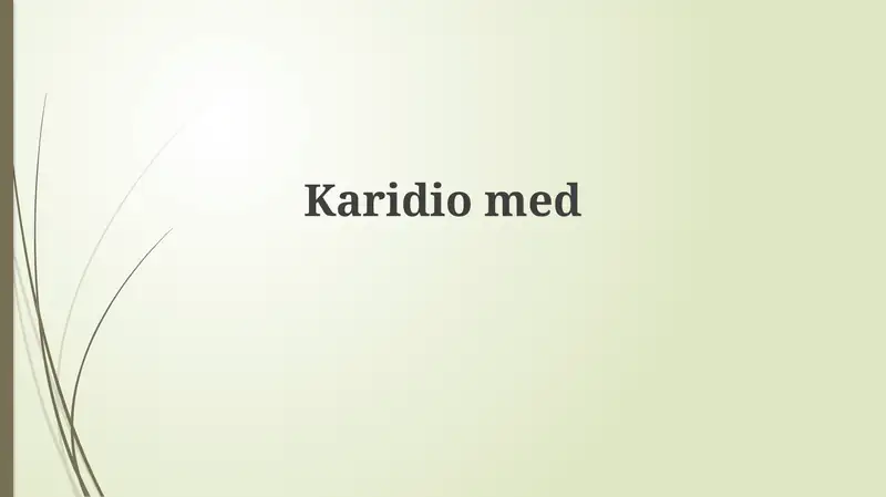 Karidio med