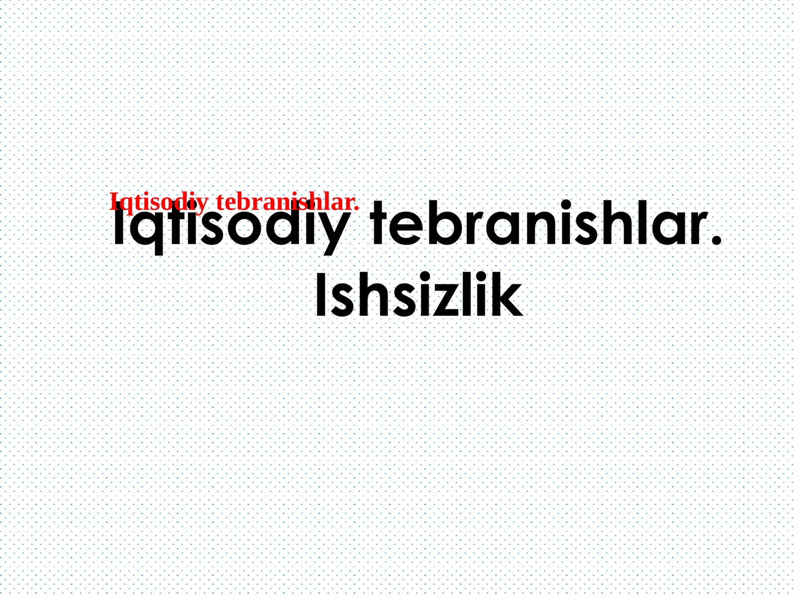Iqtisodiydavrlar