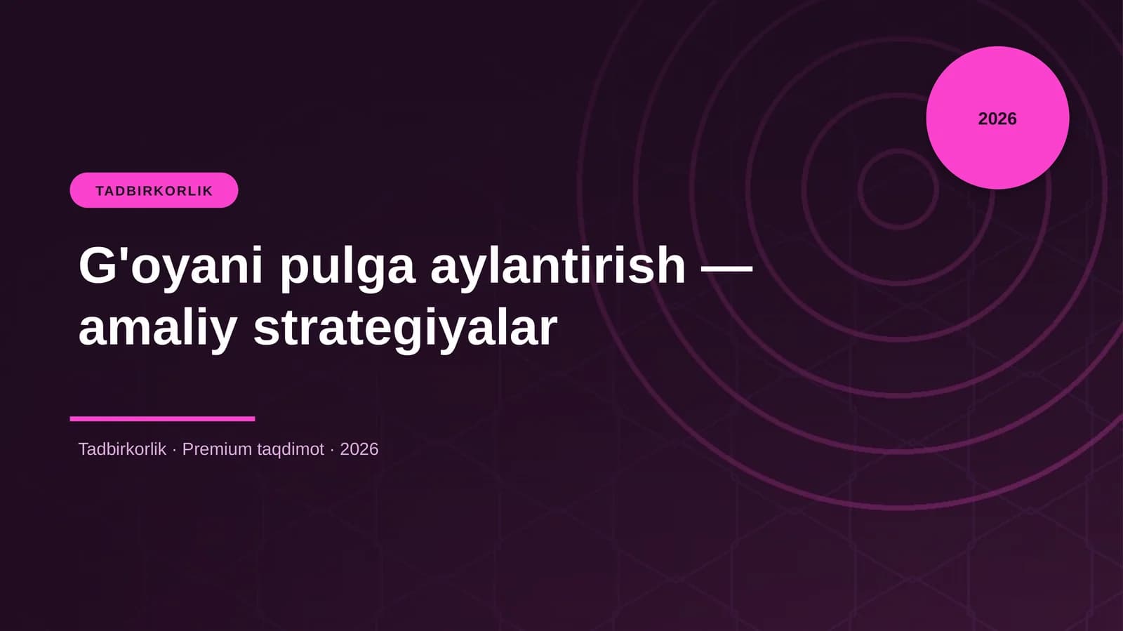 G'oyani pulga aylantirish — amaliy strategiyalar