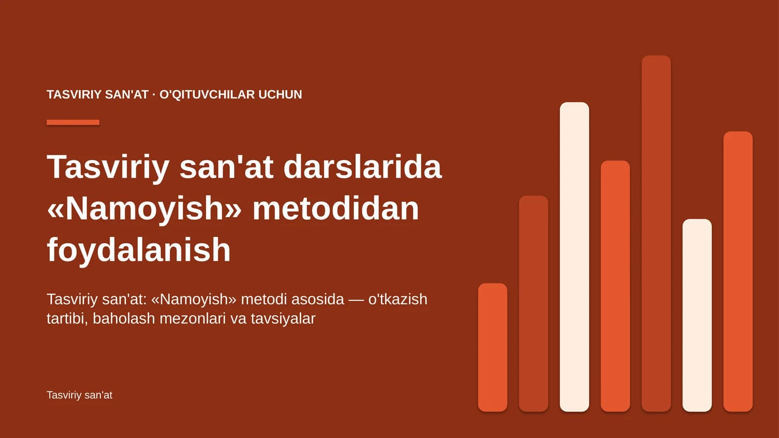 tasviriy san'at darslarida namoyish metodidan foydalanish 7721