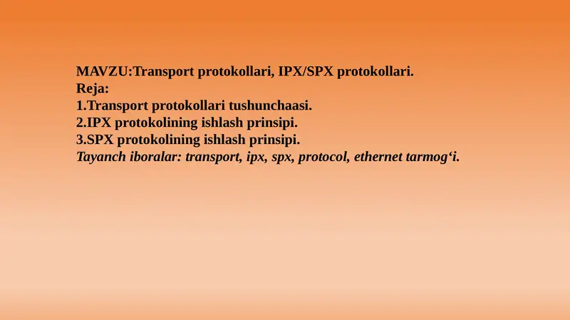 Transport protokollari