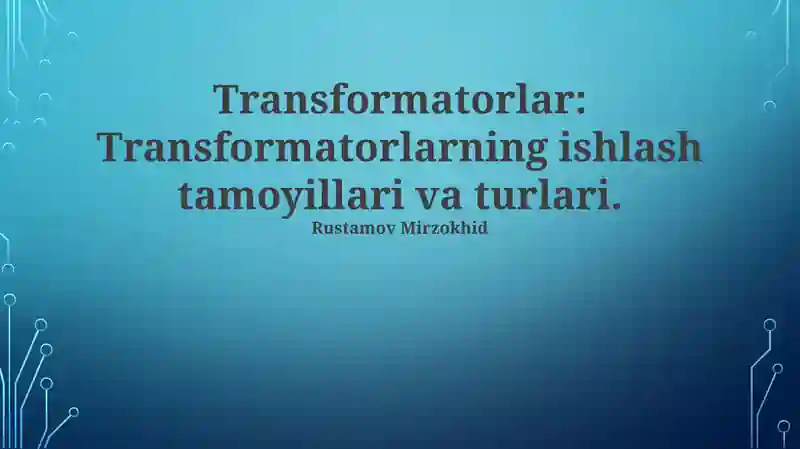 Transformatorlar