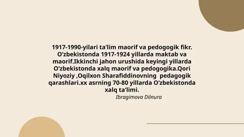 Taʼlim maorif va pedogogik fikr