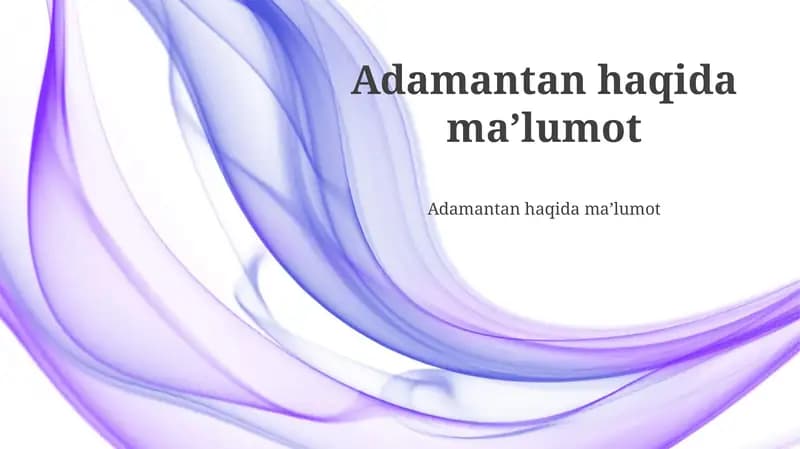 Adamantan haqida maʼlumot