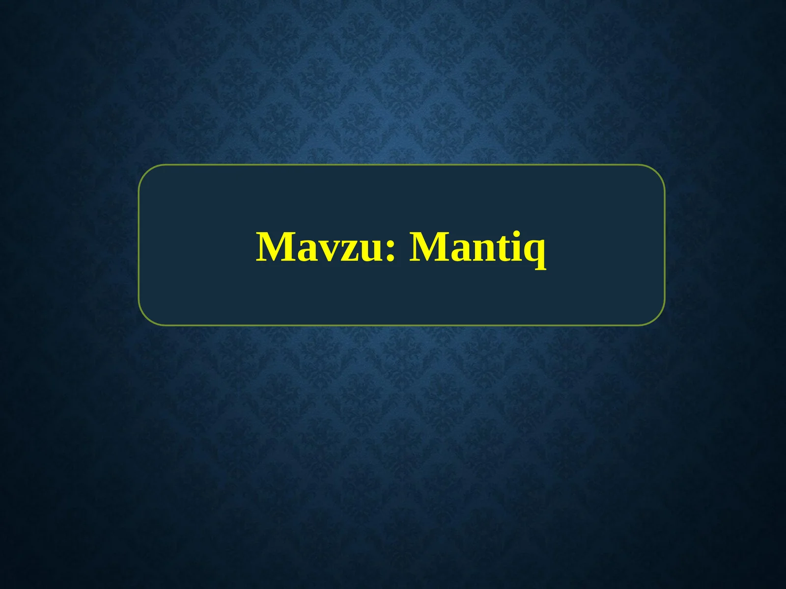 Mantiq