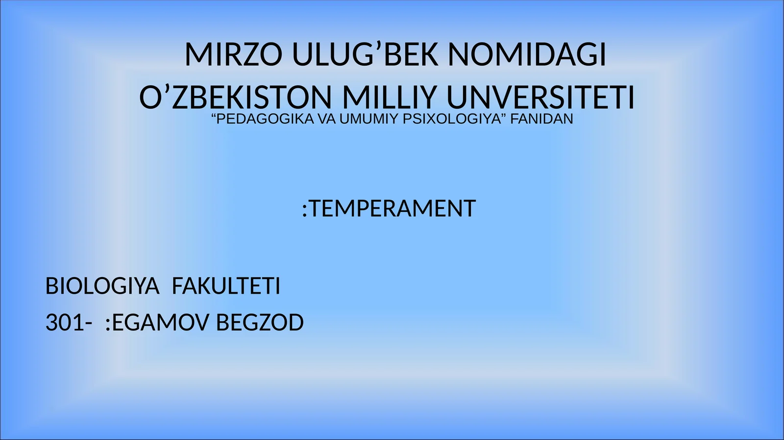 TEMPERAMENT