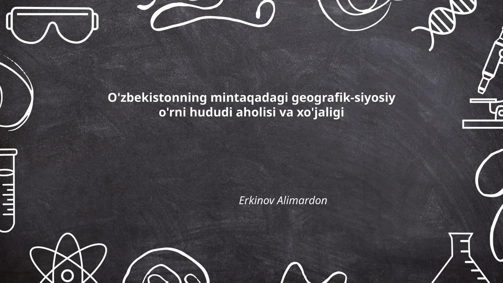 O'zbekistonning mintaqadagi geografik-siyosiy o'rni hududi aholisi va xo'jaligi