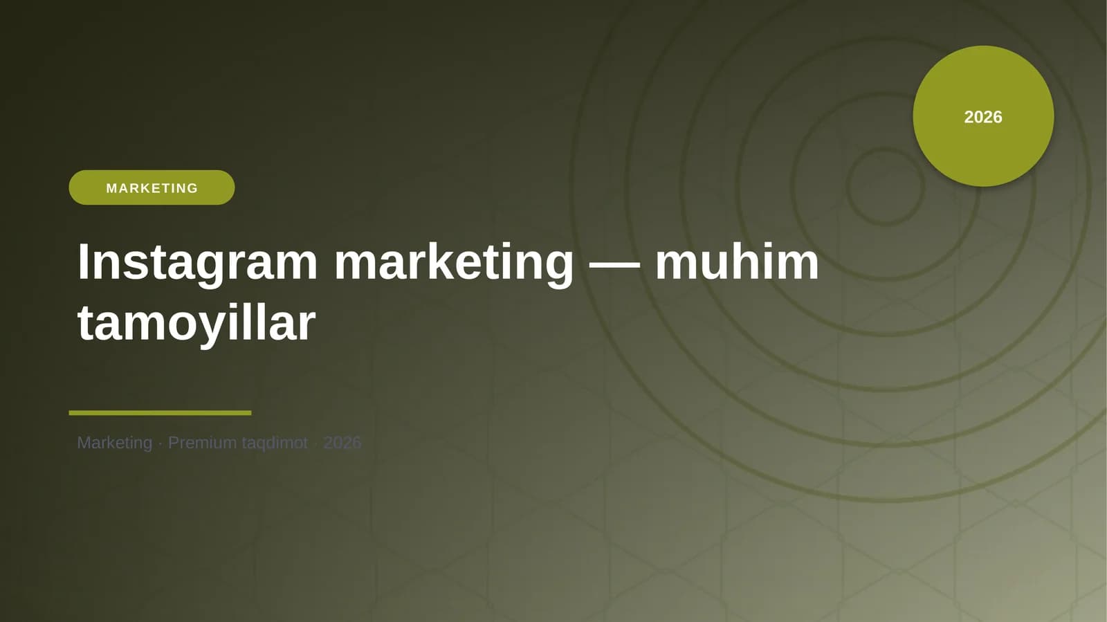 Instagram marketing — muhim tamoyillar