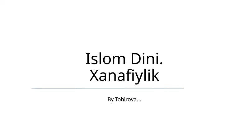 Islom Dini