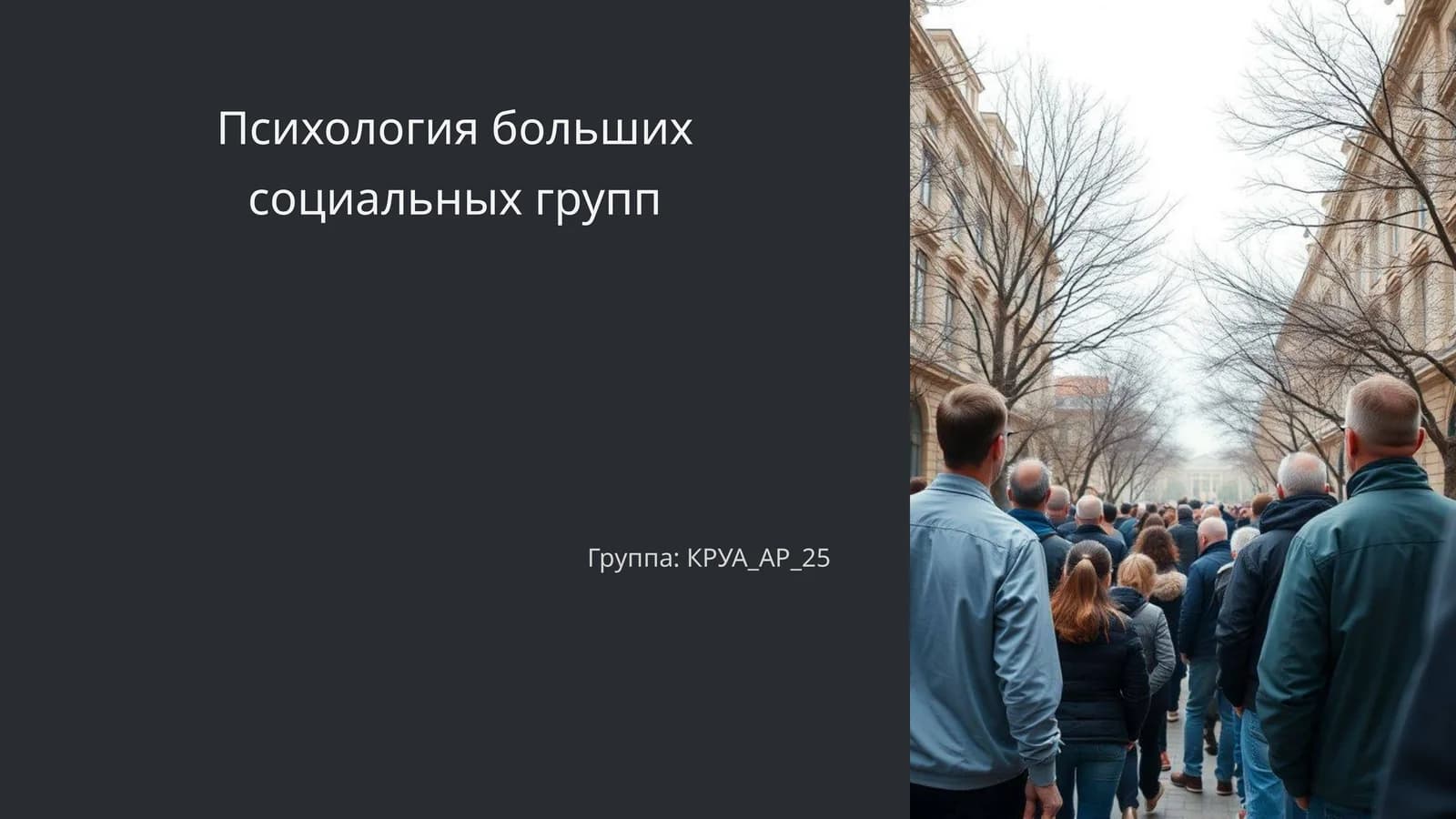 Психология больших социальных групп
