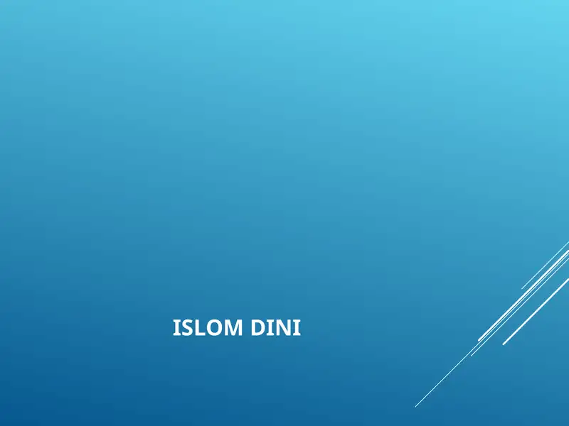 Islom Dini