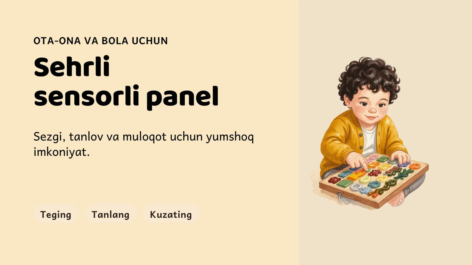 Sehrli sensorli panel