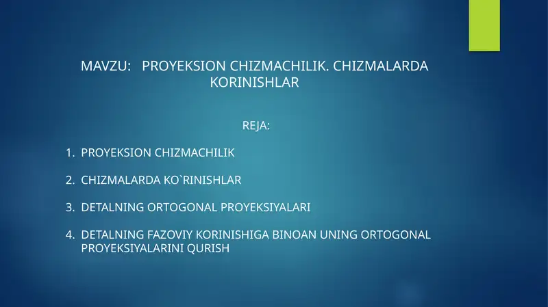 PROYEKSION CHIZMACHILIK