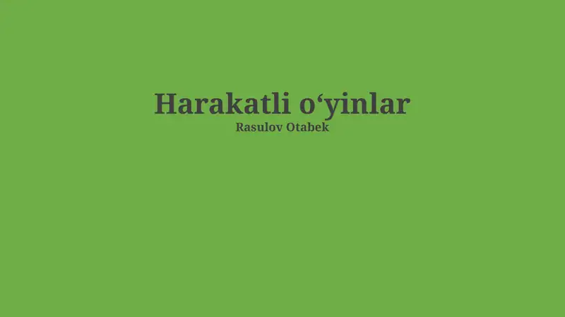 Mobil o'yinlar