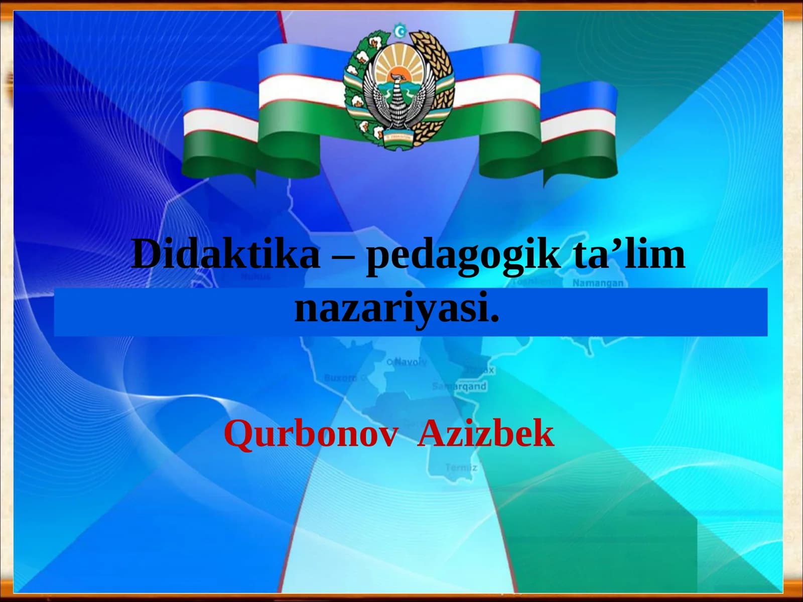 Didaktika – pedagogik ta’lim nazariyasi