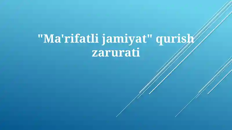 Ma'rifatli jamiyat